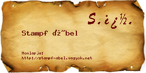 Stampf Ábel névjegykártya