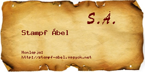 Stampf Ábel névjegykártya